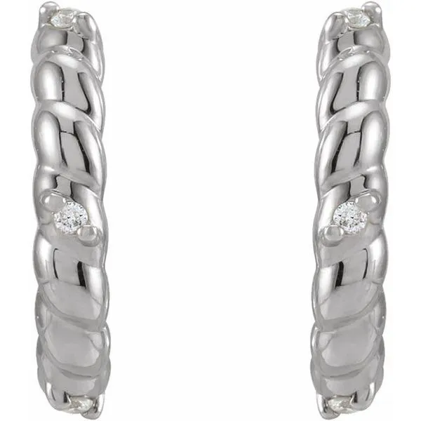 Accented Rope Huggies Image 2 Arnold's Jewelry and Gifts Logansport, IN