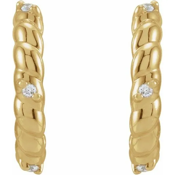 Accented Rope Huggies Image 2 Michael's Jewelry North Wilkesboro, NC