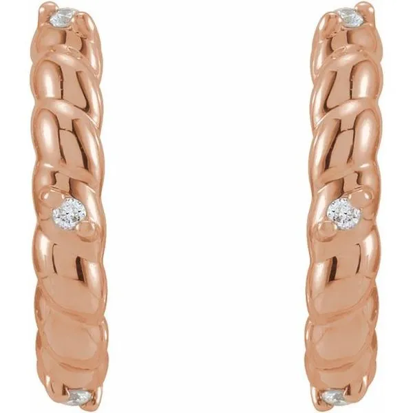 Accented Rope Huggies Image 2 Rasmussen Jewelers Spanish Fork, UT