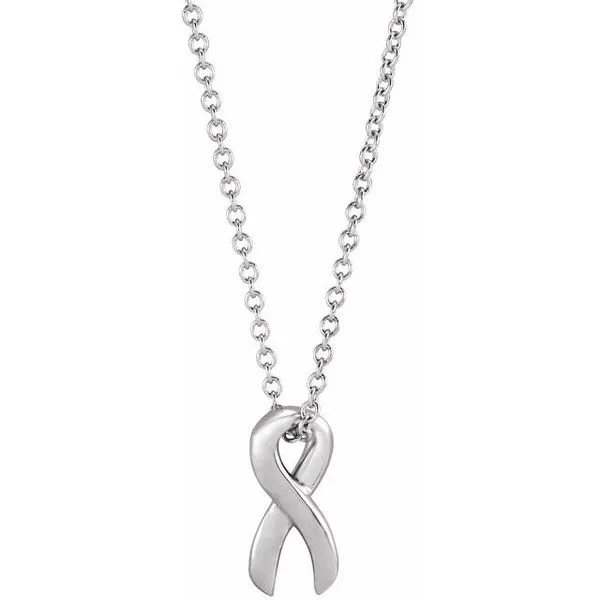 Survivor Ribbon Necklace or Slide Pendant Image 4 J. Meredith Jewelers Delafield, WI