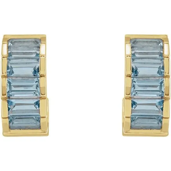 Channel-Set Hoop Earrings Image 2 Woelk's House of Diamonds Russell, KS