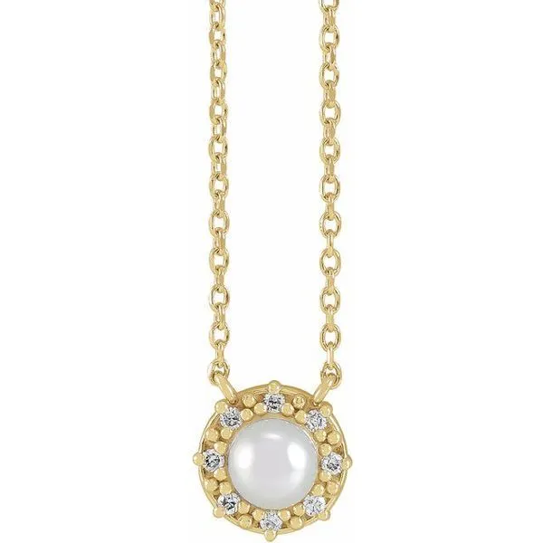 Halo-Style Pearl Necklace Hopman Jewelers Elkhart, IN