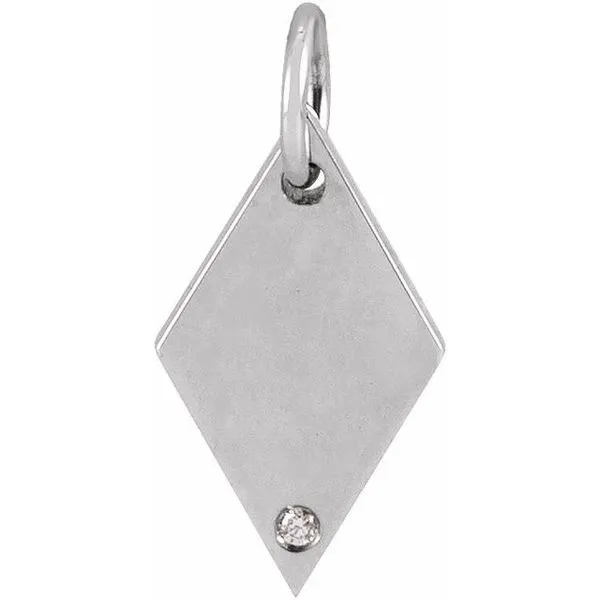 Engravable Rhombus Pendant James & Williams Jewelers Berwyn, IL