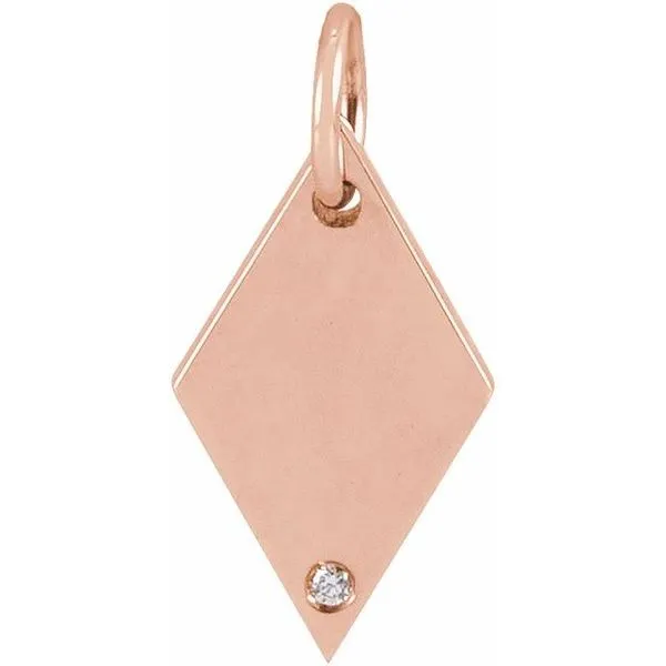 Engravable Rhombus Pendant James & Williams Jewelers Berwyn, IL