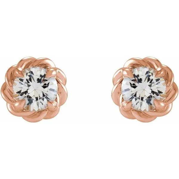 Round 4-Prong Claw Stud Earrings Image 2 Michael's Jewelry North Wilkesboro, NC