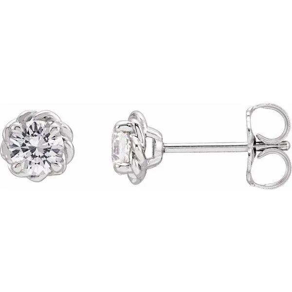 Round 4-Prong Claw Stud Earrings Cherry Street Jewelers Tulsa, OK