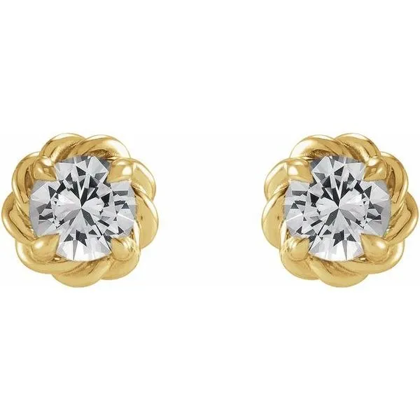 Round 4-Prong Claw Stud Earrings Image 2 Hopman Jewelers Elkhart, IN
