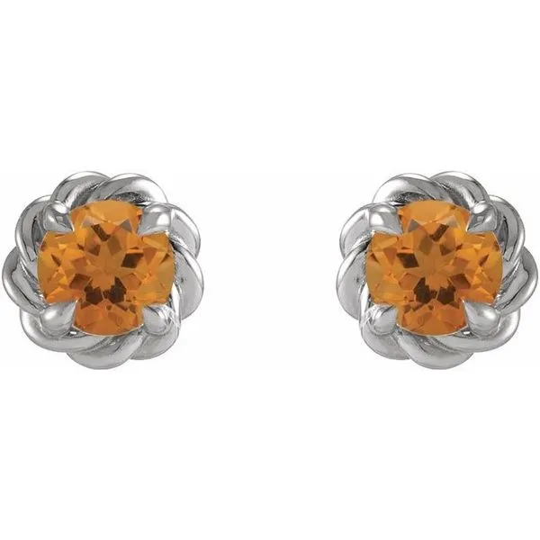 Round 4-Prong Claw Stud Earrings Image 2 Cherry Street Jewelers Tulsa, OK