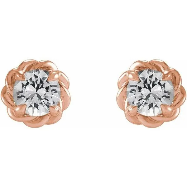 Round 4-Prong Claw Stud Earrings Image 2 Cherry Street Jewelers Tulsa, OK