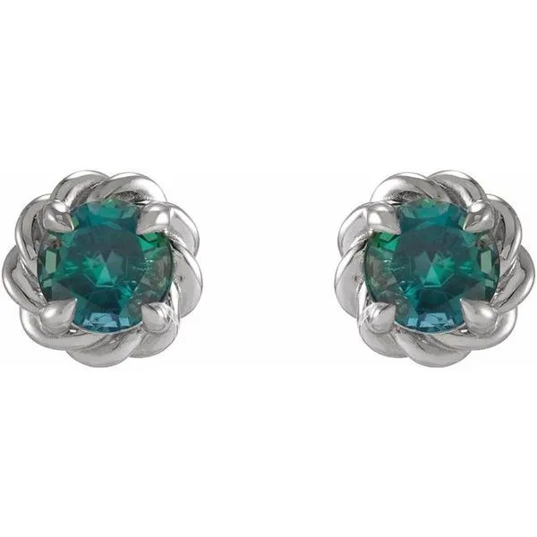 Round 4-Prong Claw Stud Earrings Image 2 Diny's Jewelers Middleton, WI