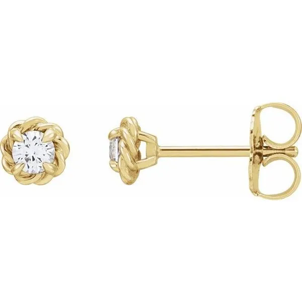 Round 4-Prong Claw Stud Earrings D'Errico Jewelry Scarsdale, NY