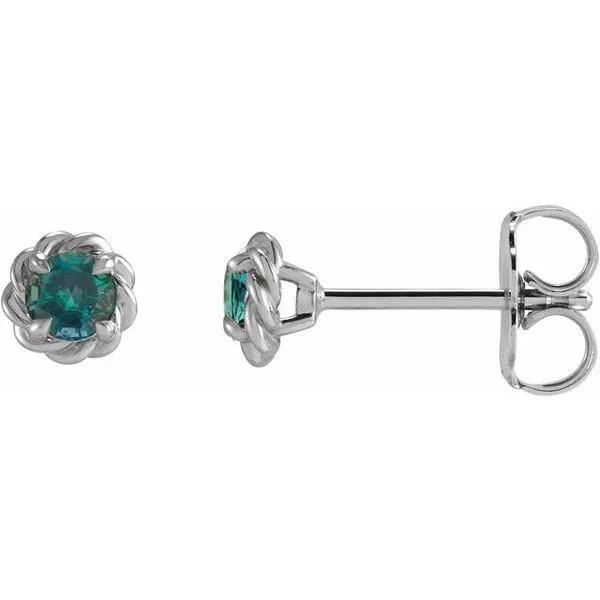 Round 4-Prong Claw Stud Earrings Blue Heron Jewelry Company Poulsbo, WA