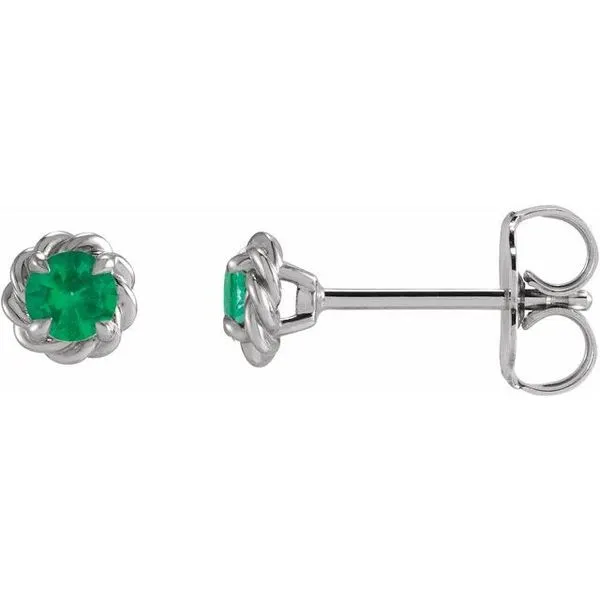 Round 4-Prong Claw Stud Earrings Long Jewelers Chesapeake, VA