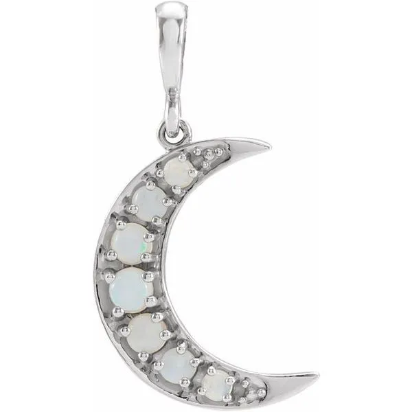 Cabochon Crescent Moon Pendant Diny's Jewelers Middleton, WI