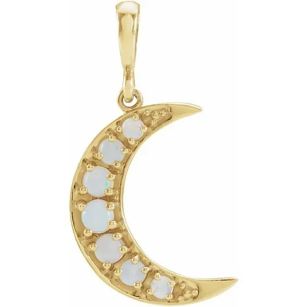 Cabochon Crescent Moon Pendant Diny's Jewelers Middleton, WI
