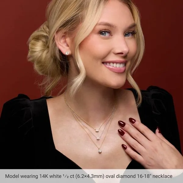 Solitaire Necklace Image 3 James & Williams Jewelers Berwyn, IL