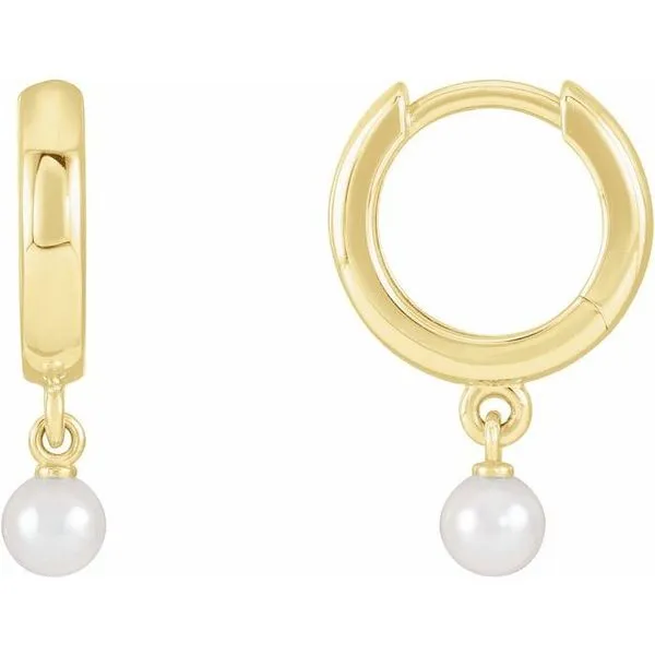 Pearl Hoop Earrings Delfine's Jewelry Charleston, WV