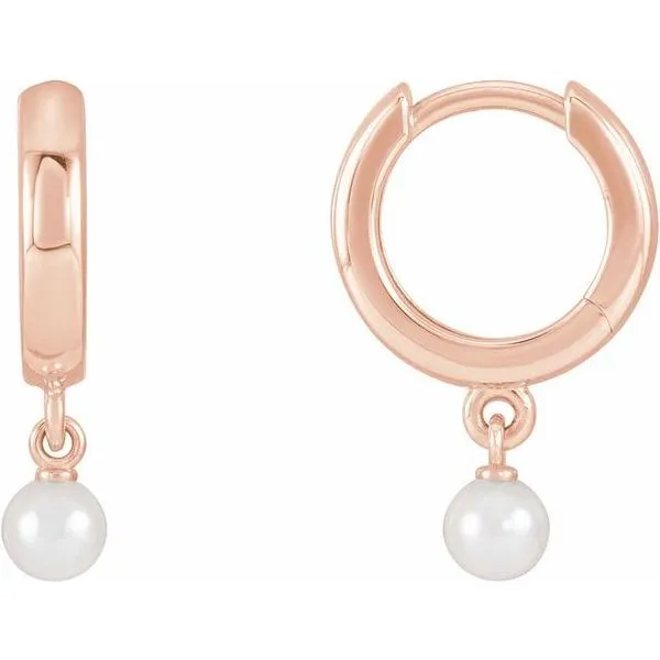 Pearl Hoop Earrings Delfine's Jewelry Charleston, WV