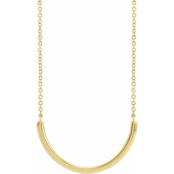 Curved Bar Necklace Rick's Jewelers California, MD