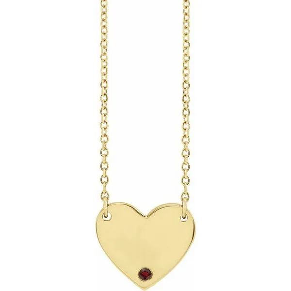 Engravable Heart Necklace James & Williams Jewelers Berwyn, IL