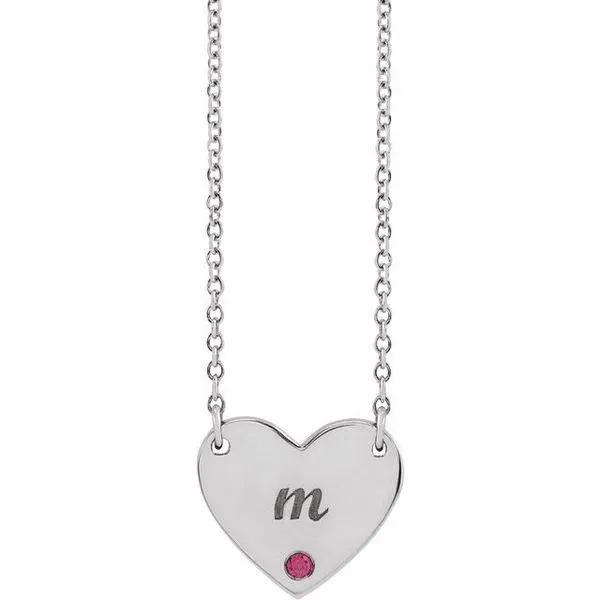 Engravable Heart Necklace Image 3 James & Williams Jewelers Berwyn, IL