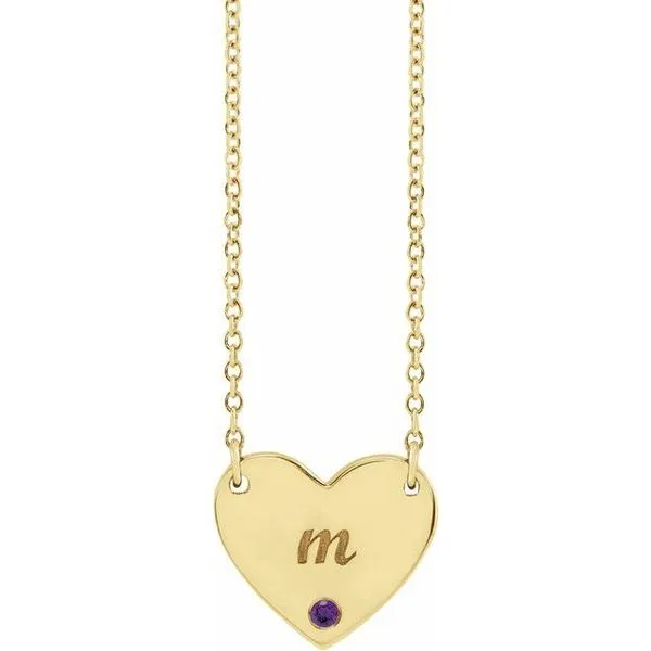 Engravable Heart Necklace Image 3 J. Meredith Jewelers Delafield, WI