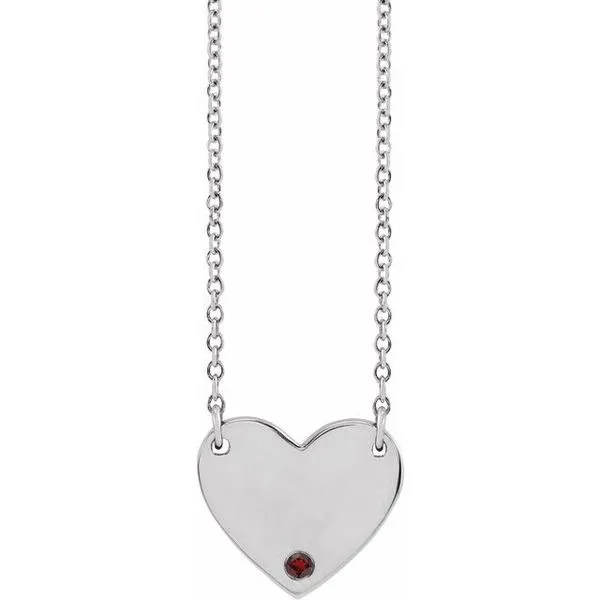 Engravable Heart Necklace James & Williams Jewelers Berwyn, IL