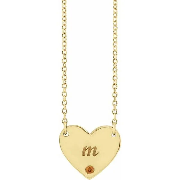 Engravable Heart Necklace Image 3 Hopman Jewelers Elkhart, IN