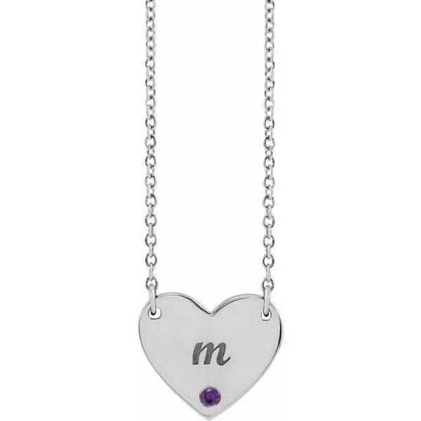 Engravable Heart Necklace Image 3 Hopman Jewelers Elkhart, IN