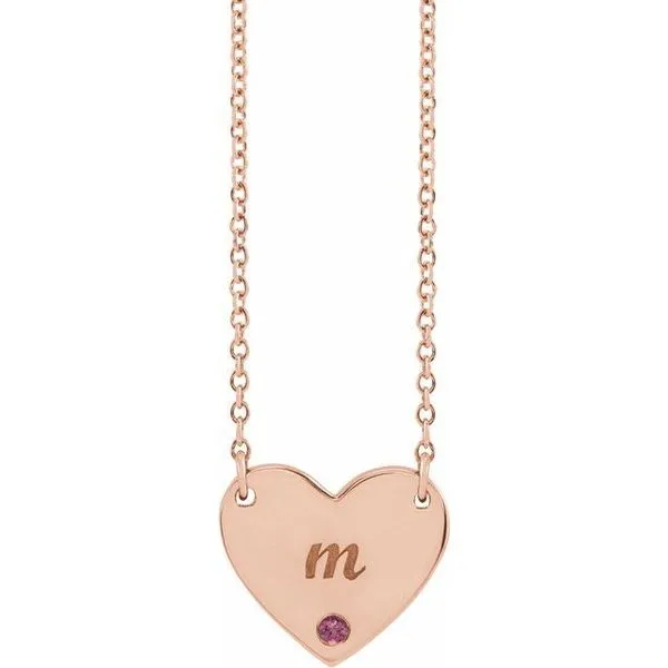Engravable Heart Necklace Image 3 J. Meredith Jewelers Delafield, WI