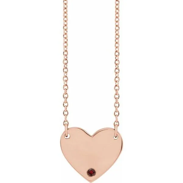 Engravable Heart Necklace Delfine's Jewelry Charleston, WV