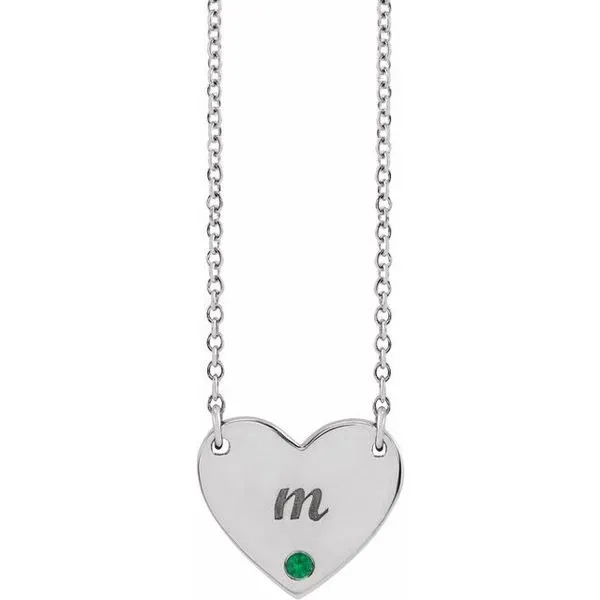 Engravable Heart Necklace Image 3 Delfine's Jewelry Charleston, WV