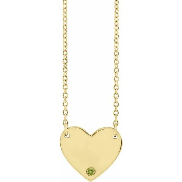 Engravable Heart Necklace J. Meredith Jewelers Delafield, WI