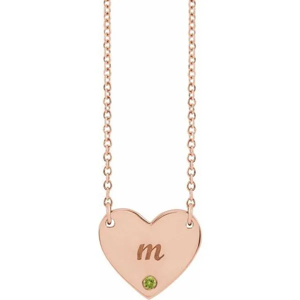 Engravable Heart Necklace Image 3 James & Williams Jewelers Berwyn, IL