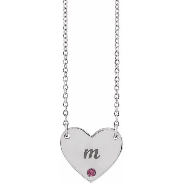 Engravable Heart Necklace Image 3 James & Williams Jewelers Berwyn, IL