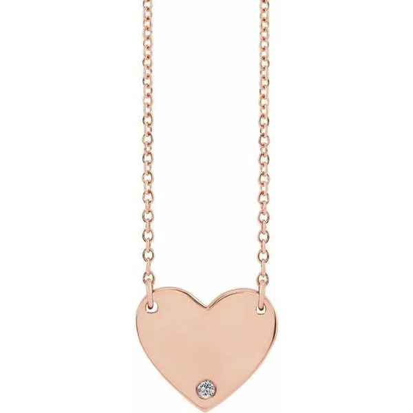 Engravable Heart Necklace James & Williams Jewelers Berwyn, IL