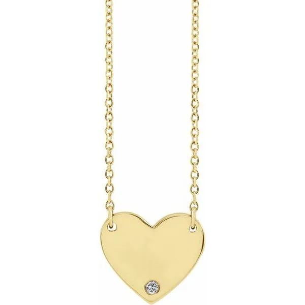 Engravable Heart Necklace Delfine's Jewelry Charleston, WV