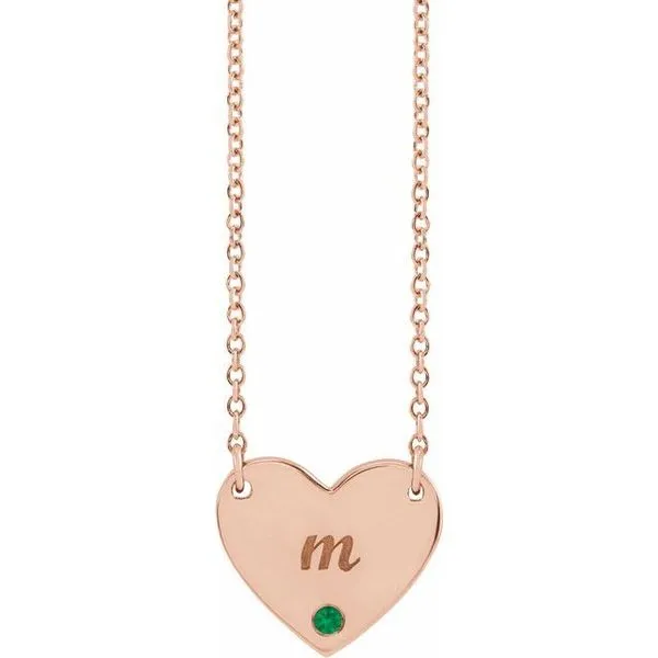Engravable Heart Necklace Image 3 Diny's Jewelers Middleton, WI