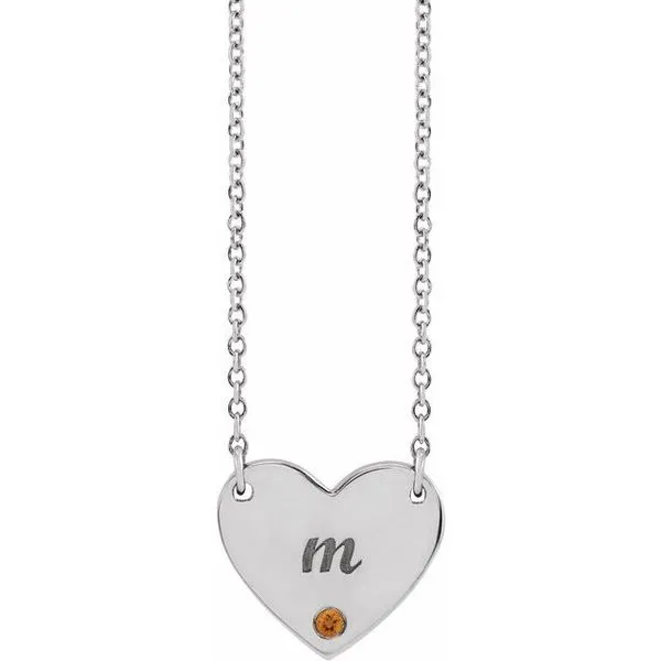 Engravable Heart Necklace Image 3 Cherry Street Jewelers Tulsa, OK