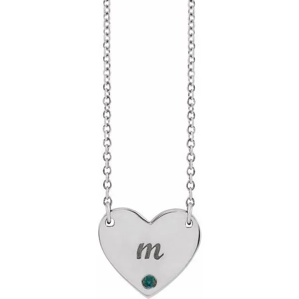 Engravable Heart Necklace Image 3 J. Meredith Jewelers Delafield, WI
