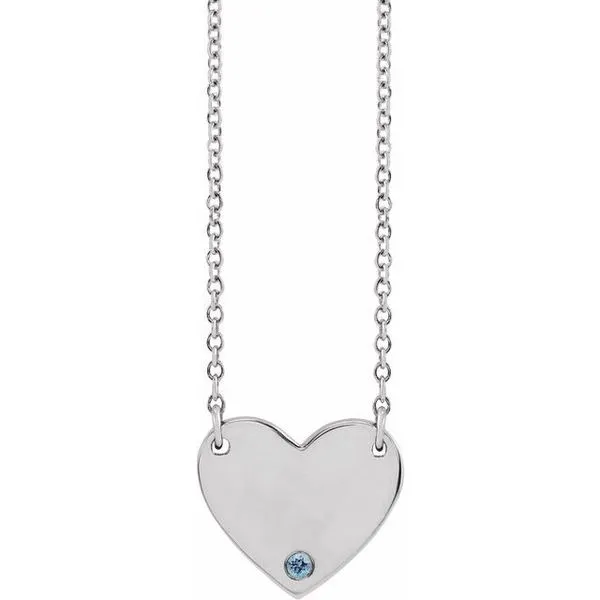 Engravable Heart Necklace Long Jewelers Chesapeake, VA