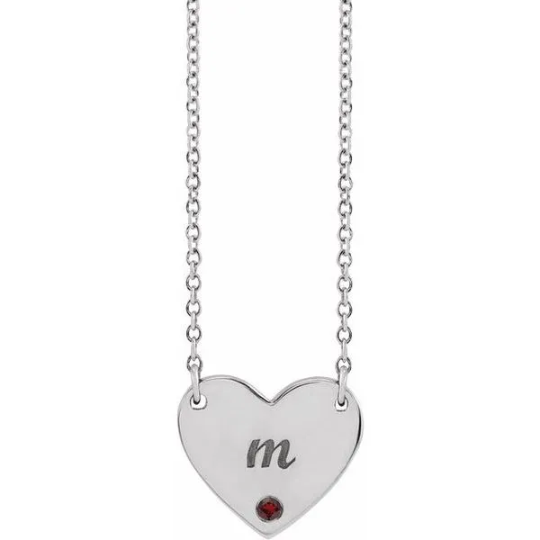 Engravable Heart Necklace Image 3 James & Williams Jewelers Berwyn, IL