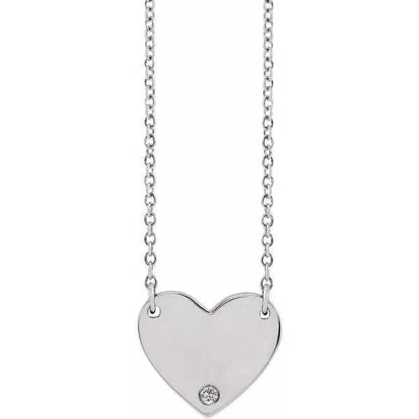 Engravable Heart Necklace Leslie E. Sandler Fine Jewelry and Gemstones rockville , MD