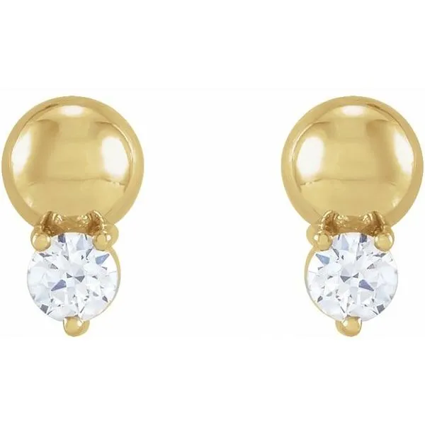 Accented Bead Earrings Image 2 James & Williams Jewelers Berwyn, IL