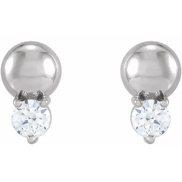 Accented Bead Earrings Image 2 Milan's Jewelry Inc Sarasota, FL