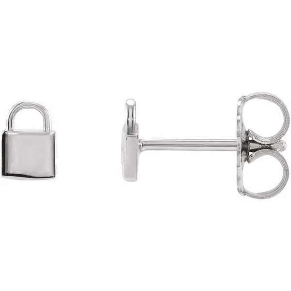 Petite Lock Earrings Leslie E. Sandler Fine Jewelry and Gemstones rockville , MD
