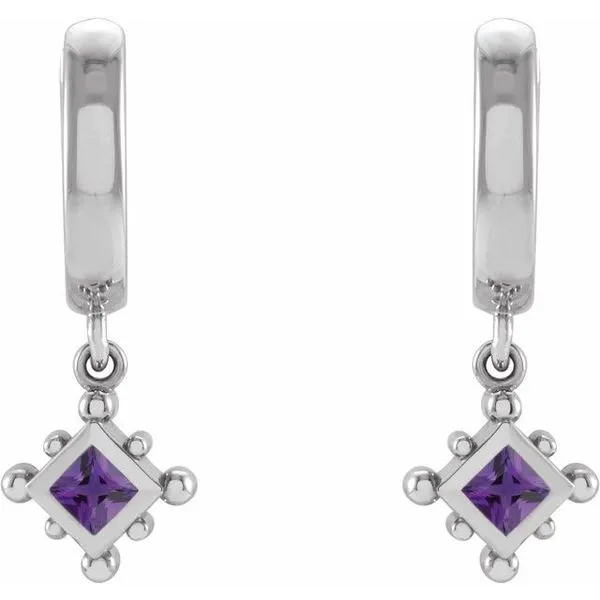 Beaded Bezel-Set Hoop Earrings Image 2 G.G. Gems, Inc. Scottsdale, AZ