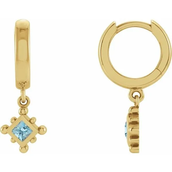 Beaded Bezel-Set Hoop Earrings Hopman Jewelers Elkhart, IN