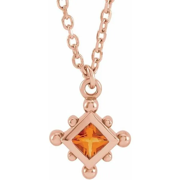 Bezel-Set Beaded Necklace Hopman Jewelers Elkhart, IN