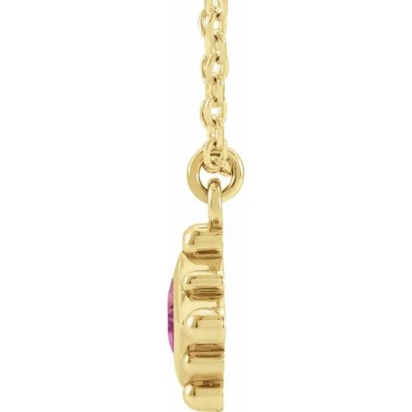 Bezel-Set Beaded Necklace Image 2 CMS Fine Jewelers Wooster, OH